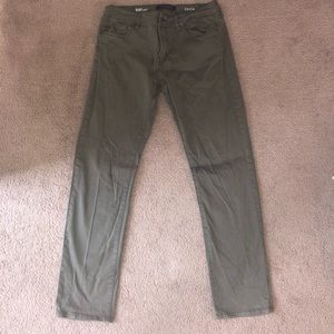 Liverpool Olive Green Slim Straight Jeans